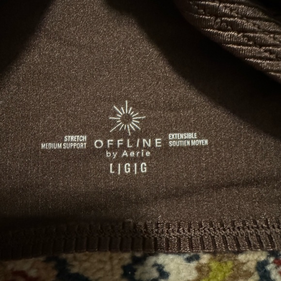 Aerie Cropped Tank Top Ribbed Brown Women’s Large Twist Front Lightweight - Picture 3 of 9